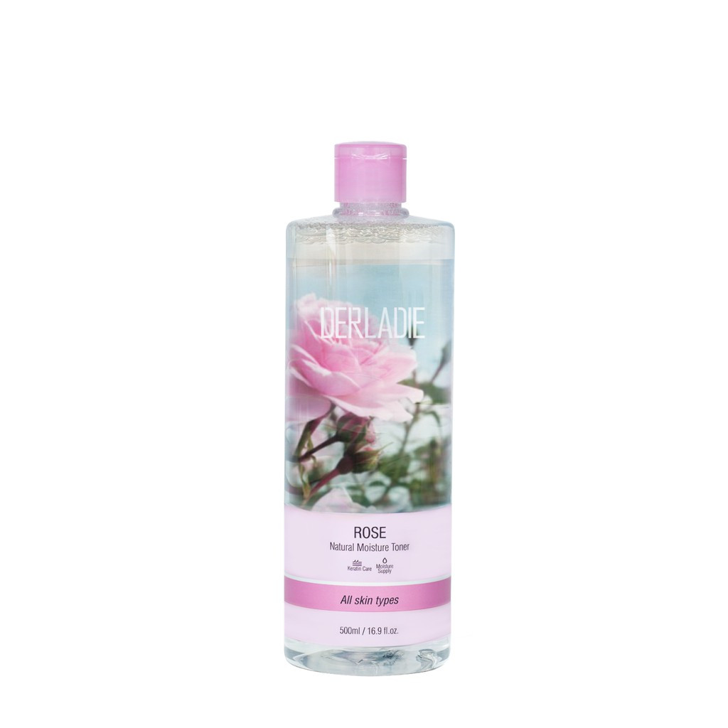 Nước Hoa Hồng Cấp Ẩm, Kháng Viêm Derladie Rose Natural Moisture Toner 500ml