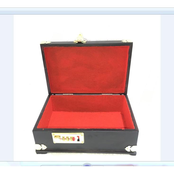 HỘP ĐỰNG TRANG SỨC GỖ MUN CHUẨN 100% LOẠI CAO CẤP KHÓA MÃ SỐ