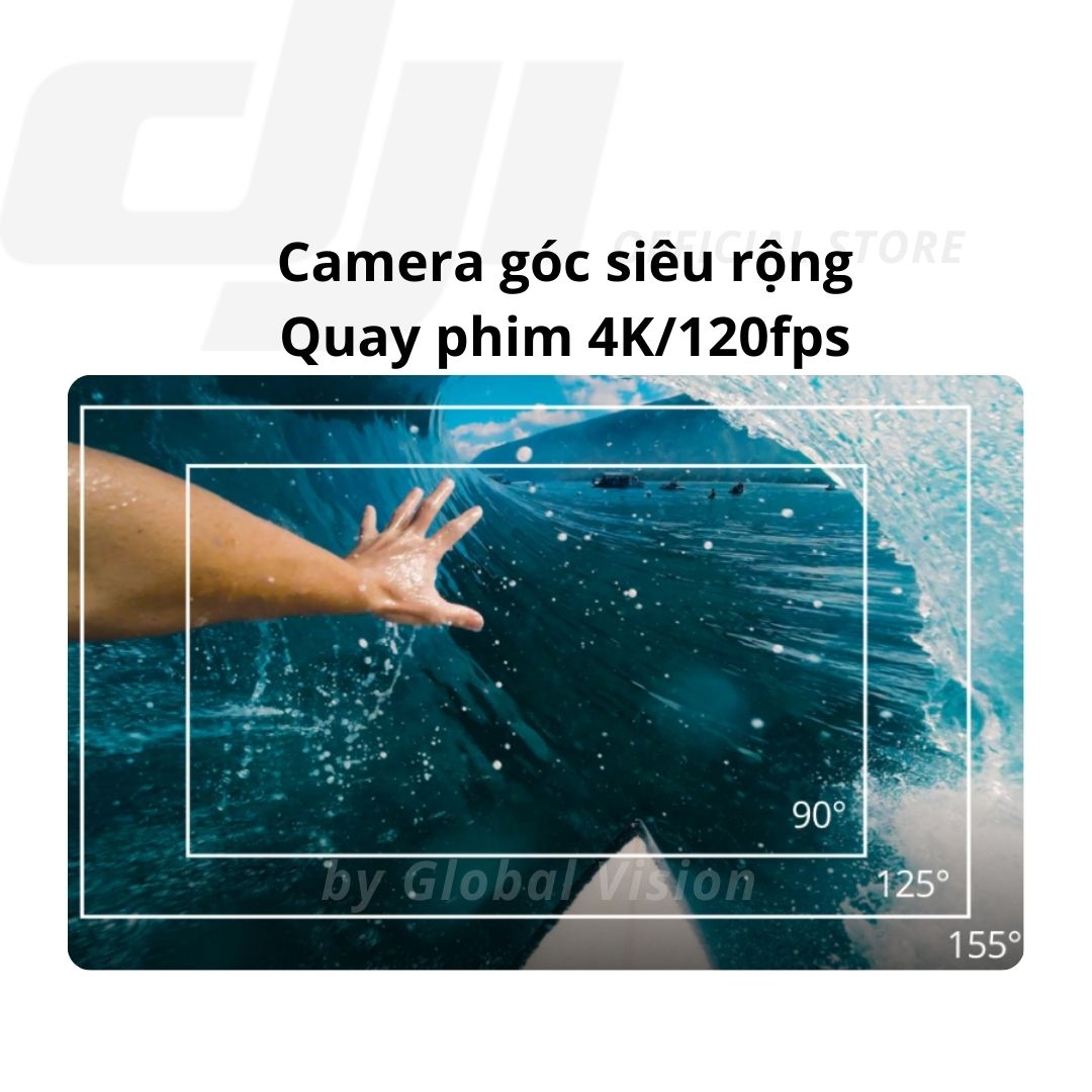 Camera hành động DJI Osmo Action 4 máy quay hành trình 4K 120fps, góc siêu rộng, hoạt động tốt nhiệt độ thấp (DJI OA 4) - Hàng chính hãng