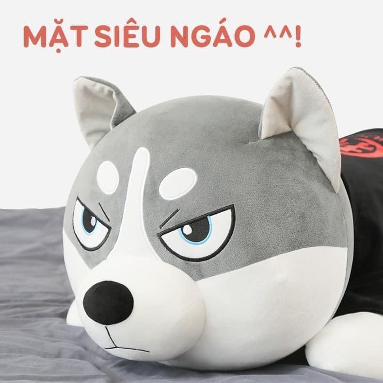 Gấu Bông Chó Husky Mặt Ngáo