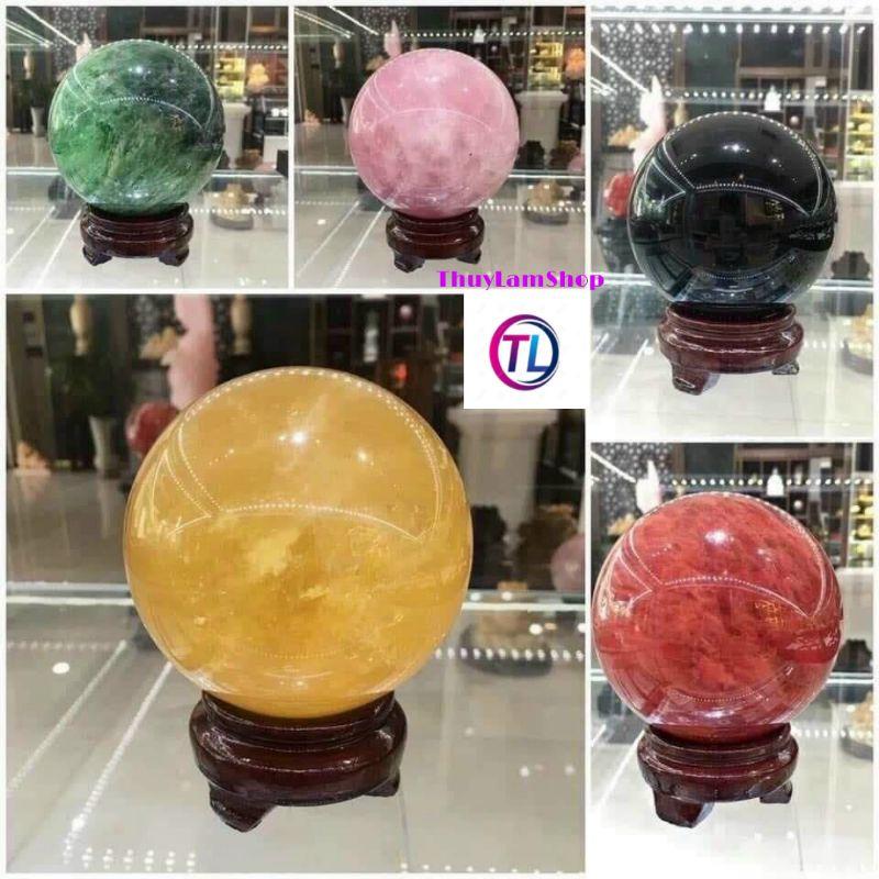 Quả cầu đá Hồng 1kg thanh tẩy bài tarot, truyền năng lượng tích cực, sưu tầm, trưng bàn thờ thần tài, bàn làm việc