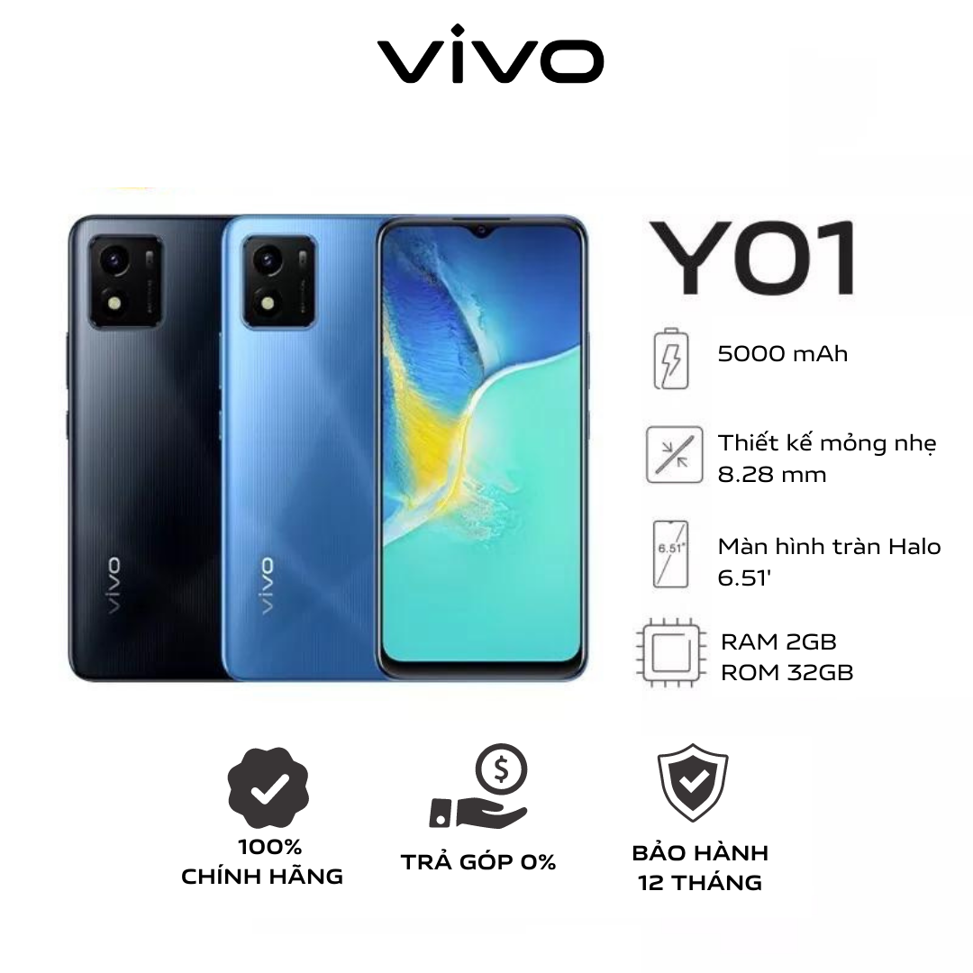 Điện Thoại Vivo Y01 2GB/32GB – Hàng Chính Hãng