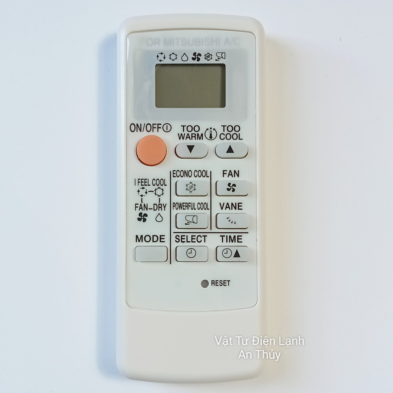 Remote máy lạnh MITSUBISHI viền trắng INVER - Điều khiển máy lạnh MITSUBISHI - Remote điều hòa MITSUBISHI - Điều khiển điều hòa