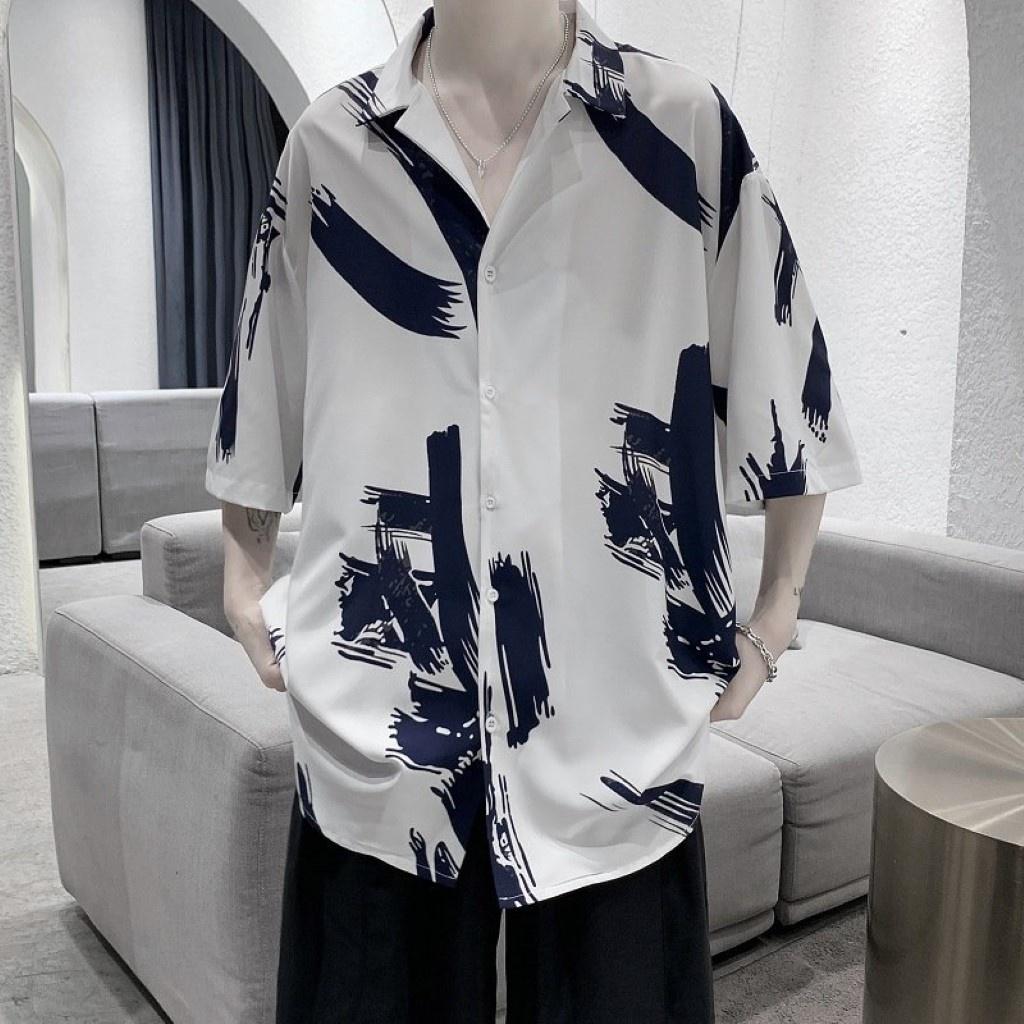 Áo Sơ mi from rộng tay lỡ unisex nam nữ , sơ mi nam nữ vải voan lụa mịn mát free size 40kg - 70kg