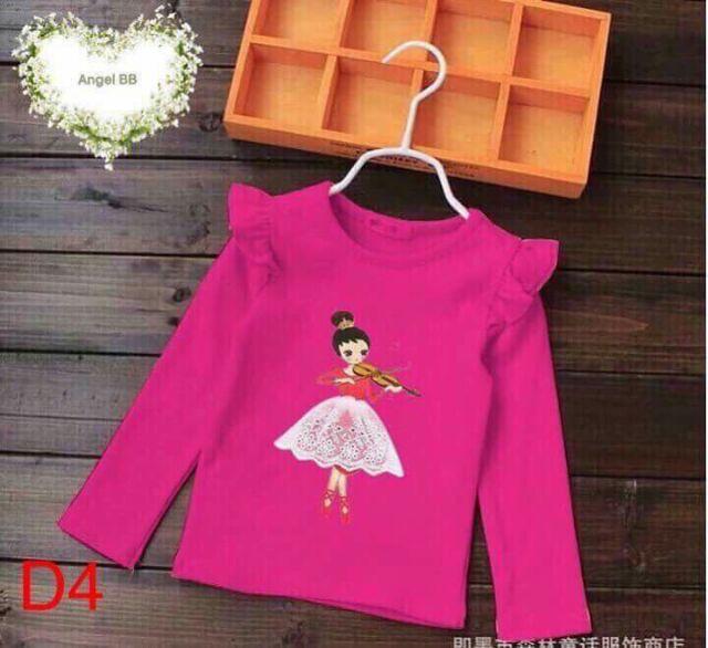 Áo thun dài tay cánh tiên cho bé