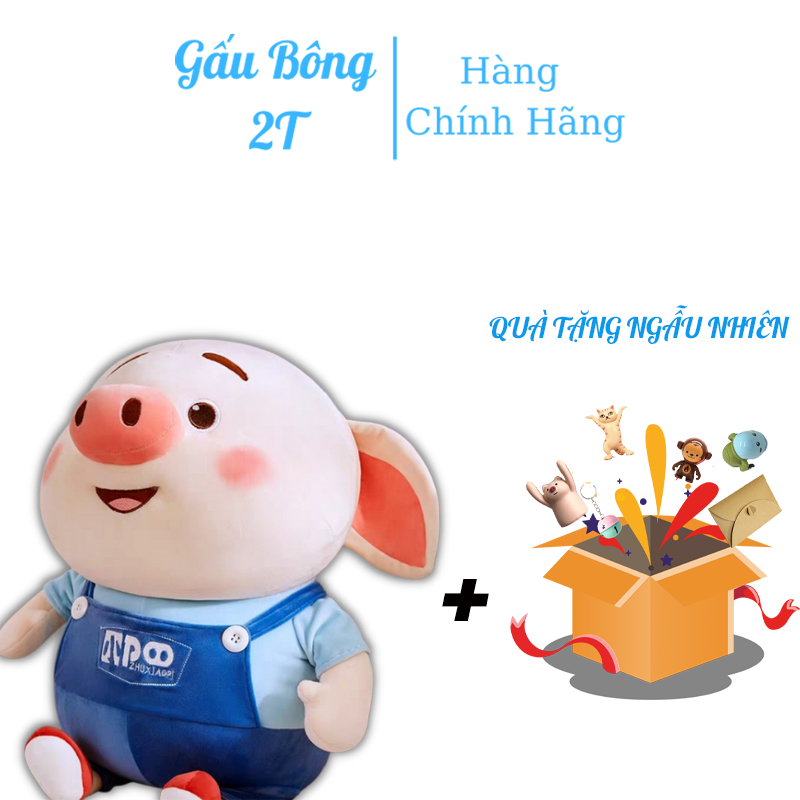 Gấu Bông Heo 2T Vải Nhung Co Giãn Bông Gòn Cao Cấp