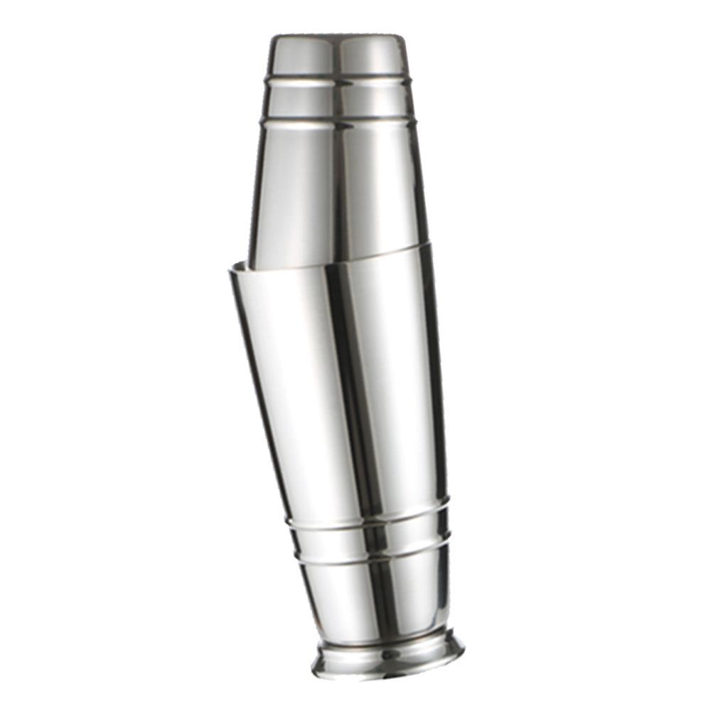 Cocktail Shaker Set Two-Piece Pro Boston Shaker Martini Drink Shaker Silvery