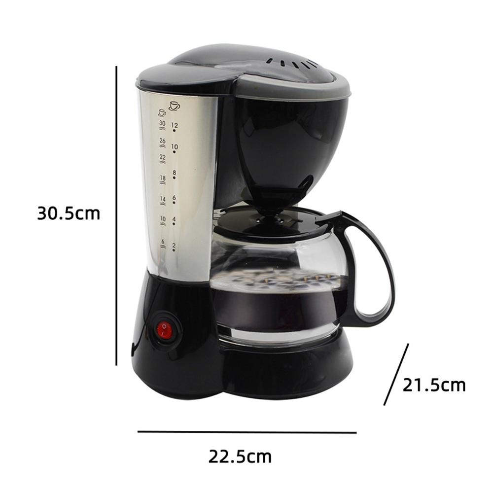 Coffee Maker Small Home Portable Automatic American Drip 800W Large Capacity Office Household Coffee Maker
