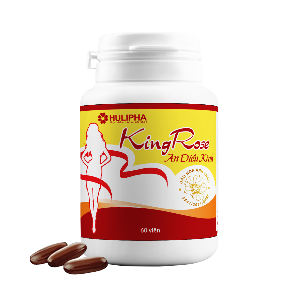 Viên uống Kingrose An Điều Kinh hỗ trợ trị rối loạn kinh nguyệt - Hộp 1 lọ x 60 viên