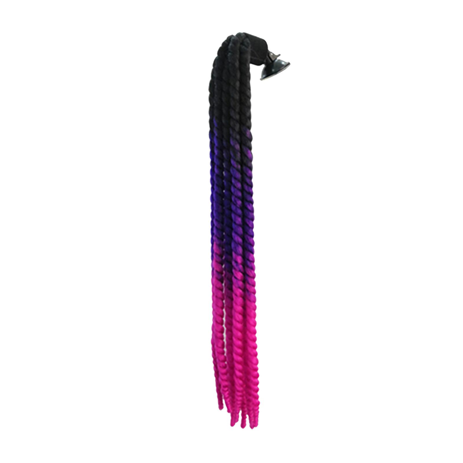 Helmet Pigtails Gradient Ramp Helmet Braids Ponytail Helmet Hair for Motorbike Motorcycle Helmet Braids Hair Tails
