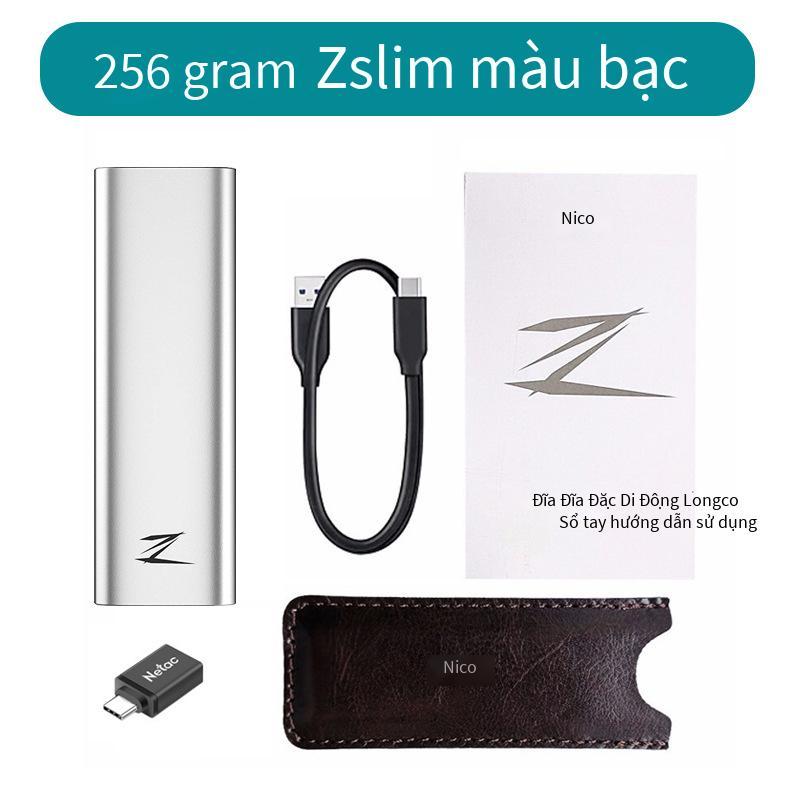 SSD di động Netac đặc biệt Zslim/Z486 256G 512G 1T 2T PSSD kim loại máy tính Type-C