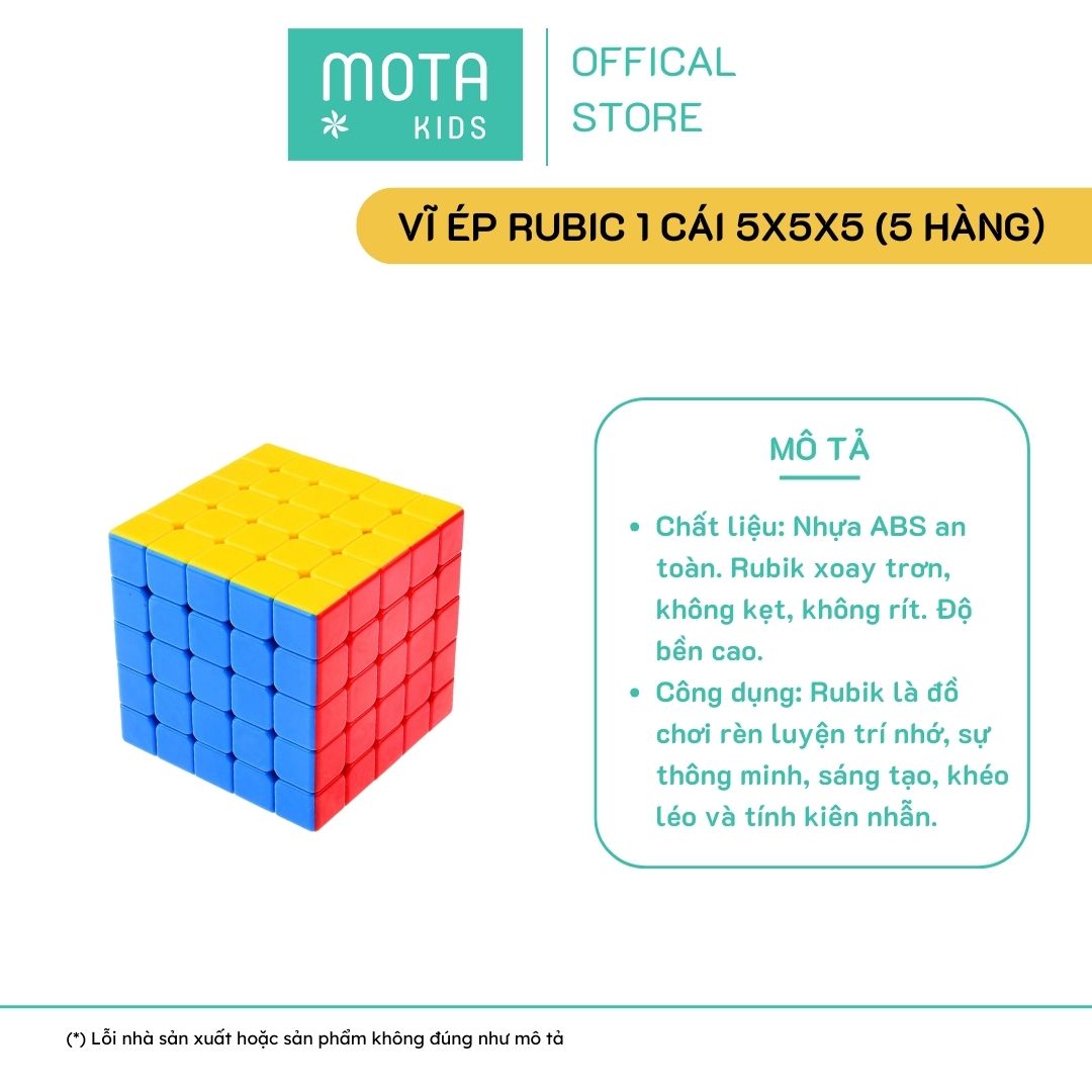 [M8835-3 - Mota Montessori] Đồ chơi cho bé Rubik 5 hàng 5x5x5 - Hàng chính hãng