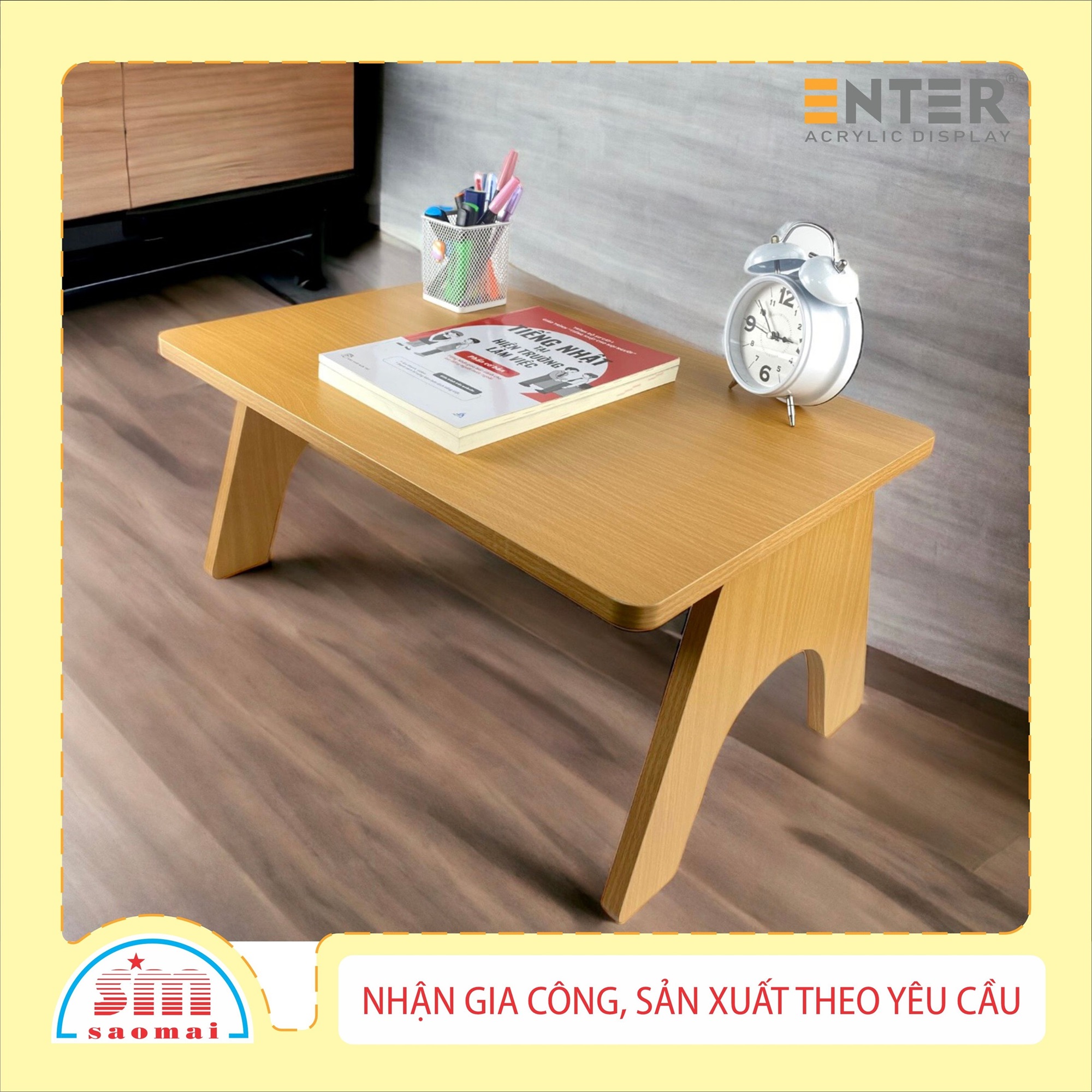 Bàn học / bàn gỗ xếp Enter BG101 60x40x28cm