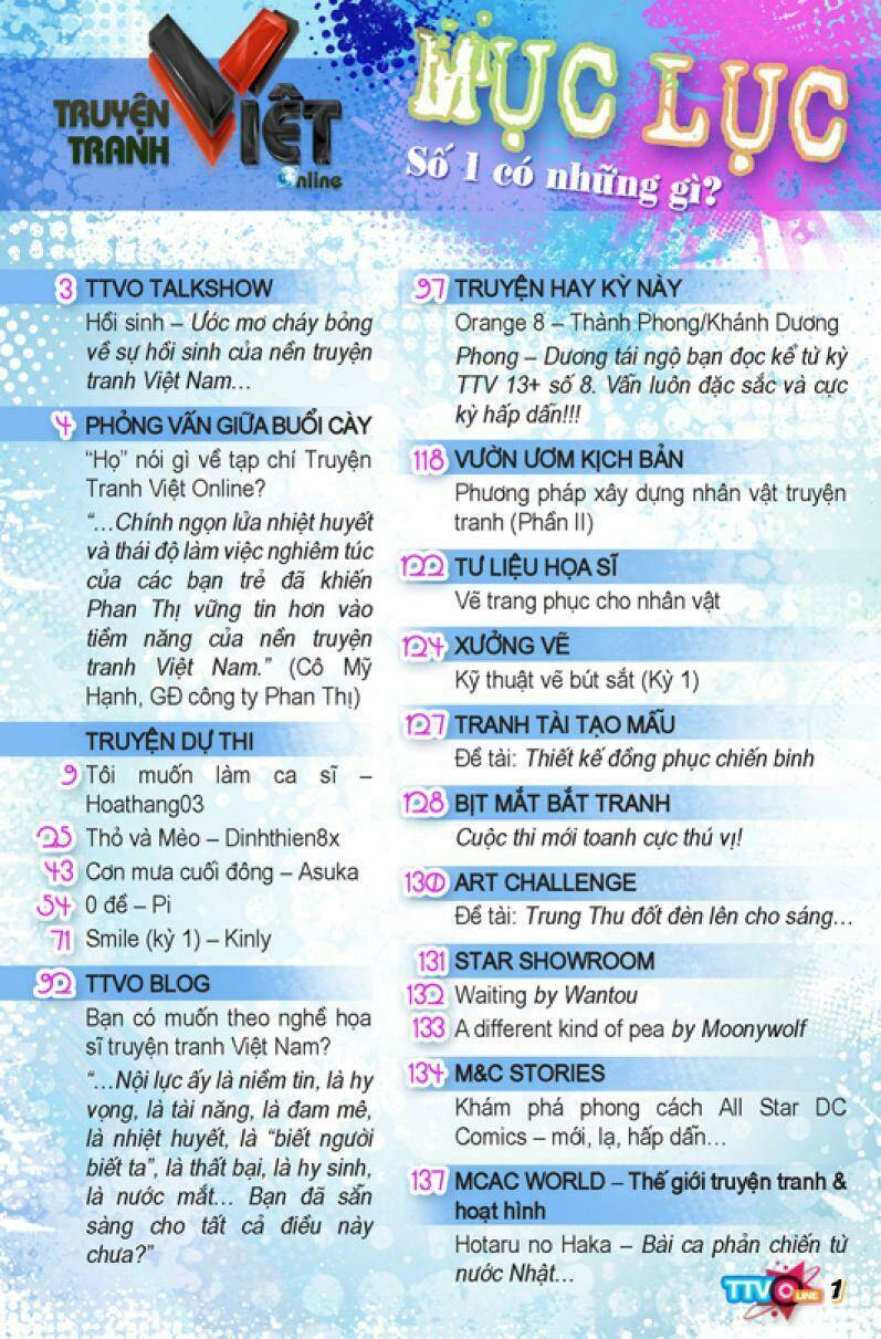 tạp chí truyện tranh việt nam online - ttvo chapter 1 3