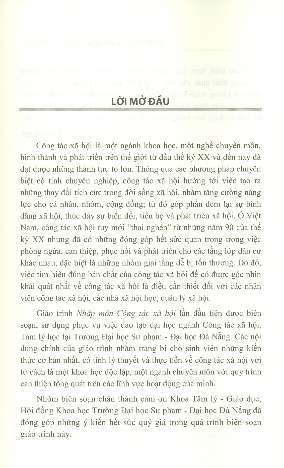 Giáo Trình NHẬP MÔN CÔNG TÁC XÃ HỘI