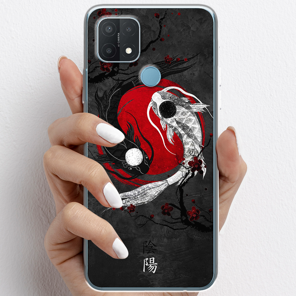 Ốp lưng cho Oppo A15, Oppo A15s nhựa TPU mẫu Cá âm dương