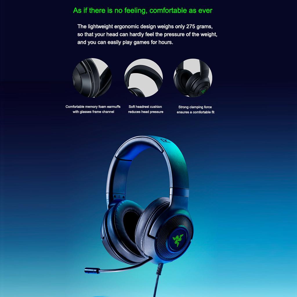 Durable USB Gaming Headset Headphone Wired With Mic For Laptop