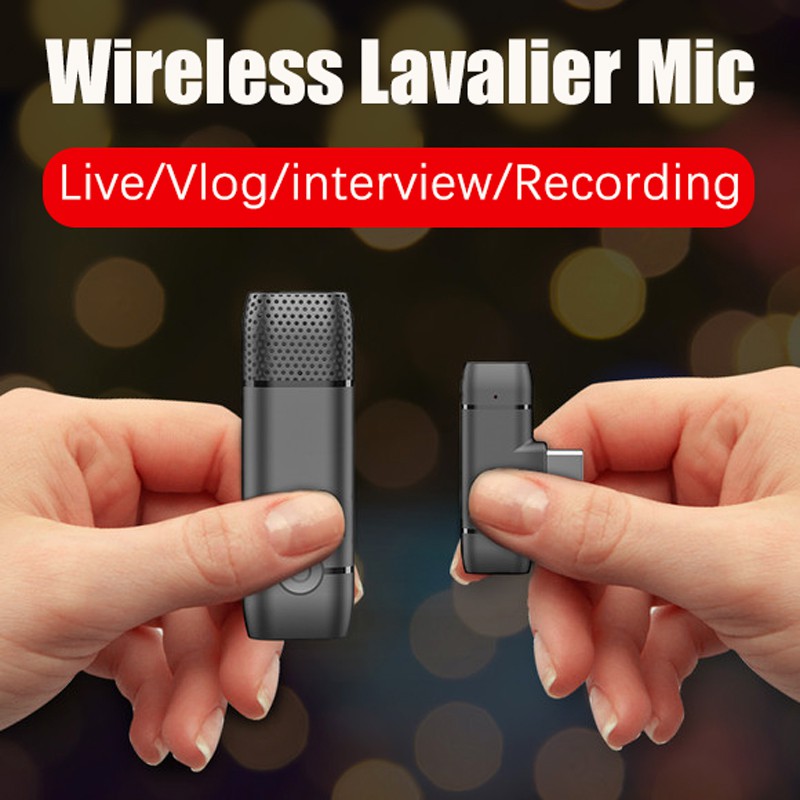 Micro - Mic thu âm cài, kẹp áo không dây CV Chống ồn thông minh, Độ nhạy cao, livestream, quay video, ghi âm, Vlog, Chơi game, Học Online, Zoom cho Điện Thoại, Máy Tính Bảng, Mic thu âm từ xa 20M - Hàng chính hãng