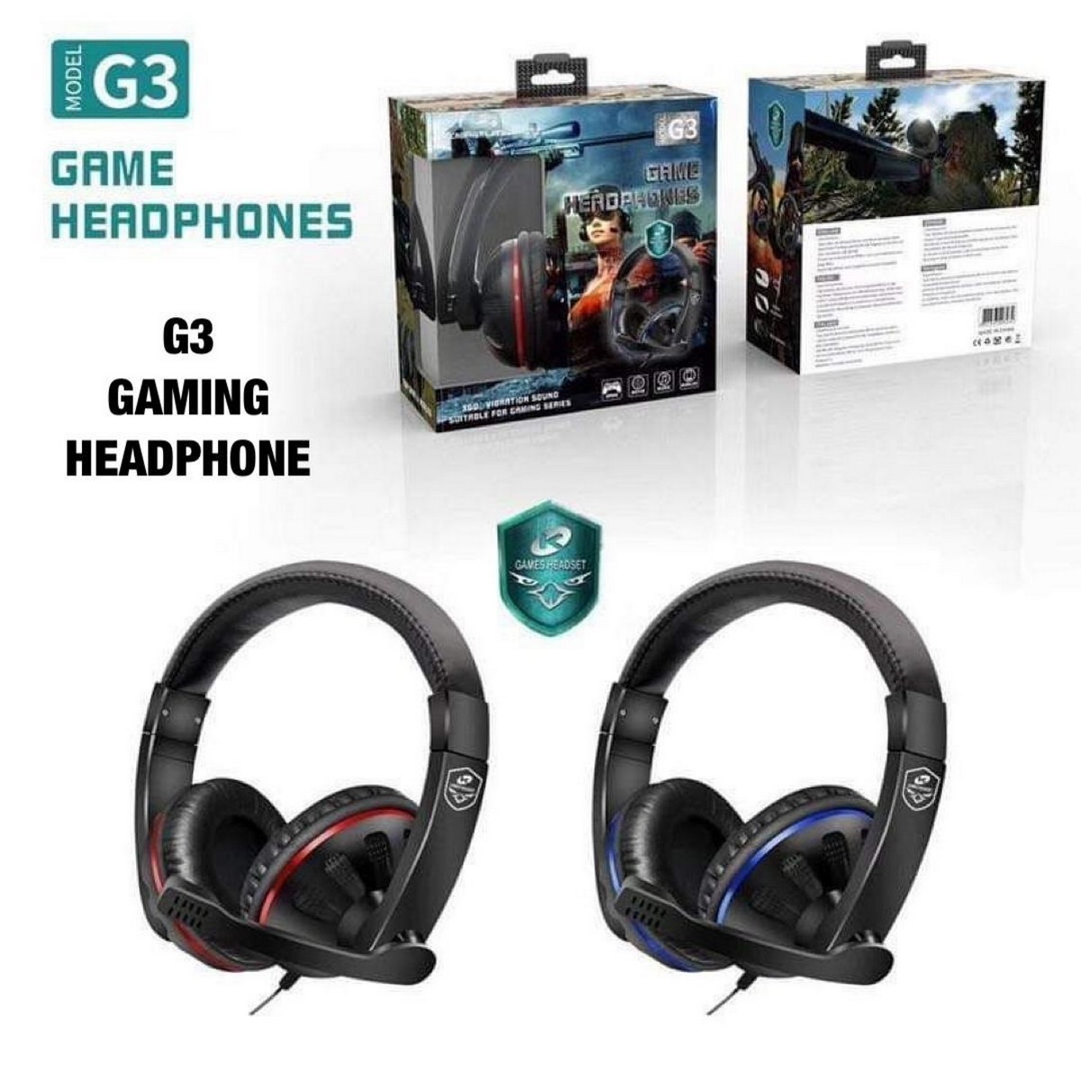 Tai Nghe Headphone Chuyên Game G3 Có Led Jack 3.5 + USB Full Box Dây Dài 1.5m