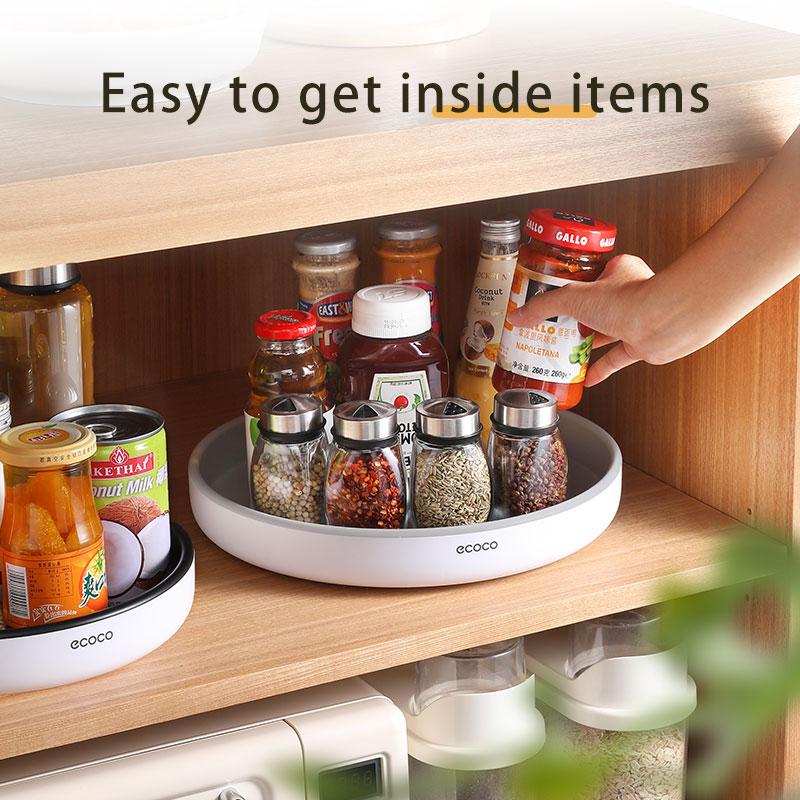 360 ° Kệ Xoay Đa Năng Vòng Gia Vị Bình Đựng Mỹ Phẩm Di Động Khay Chống Trơn Trượt Nhà Bếp Phụ Kiện Phòng Tắm