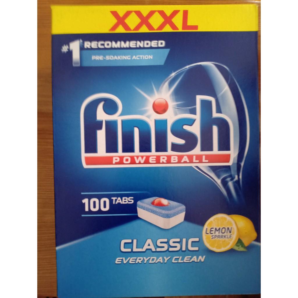 Viên rửa bát Finish Tổng hợp 3 trong 1 siêu tiết kiệm 100 viên + Tặng viên Finish dùng thử