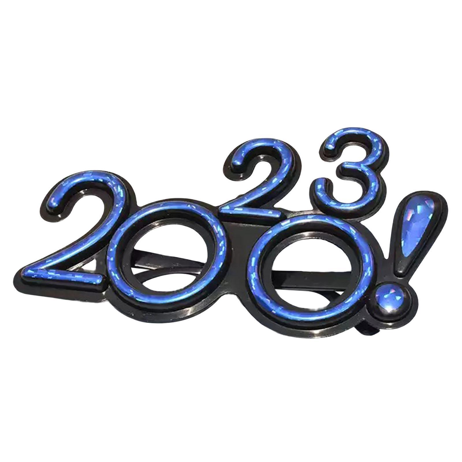 7pcs New Year Photo Glasses Eve Party Supplies Photo Prop Decorations