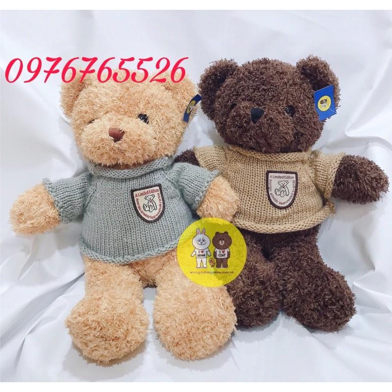 Gấu bông Teddy lông xoăn siêu dễ thương – Quà tặng thú nhồi bông Teddy Heads And Tales – Size từ 30 đến 100 cm – Gối ôm cho bé ngủ ngon