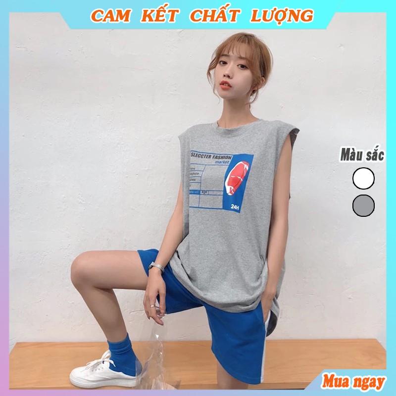 Áo thun nữ ba lỗ dáng dài mã AT13 Tank Top unisex form rộng cao cấp tập gym co giãn đẹp dành cho mùa hè