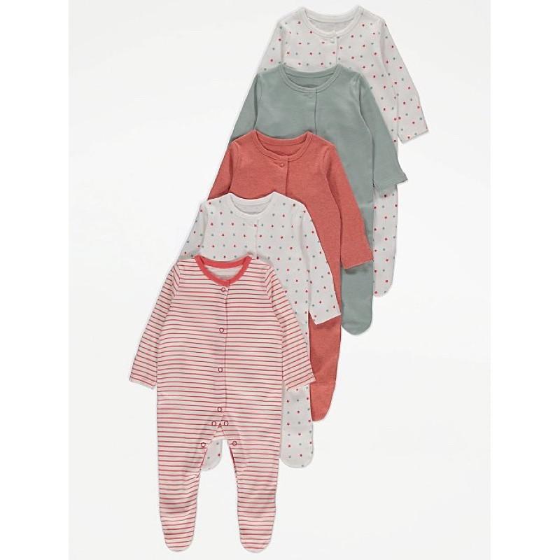 3 chiếc sleepsuit chất cotton mềm mát