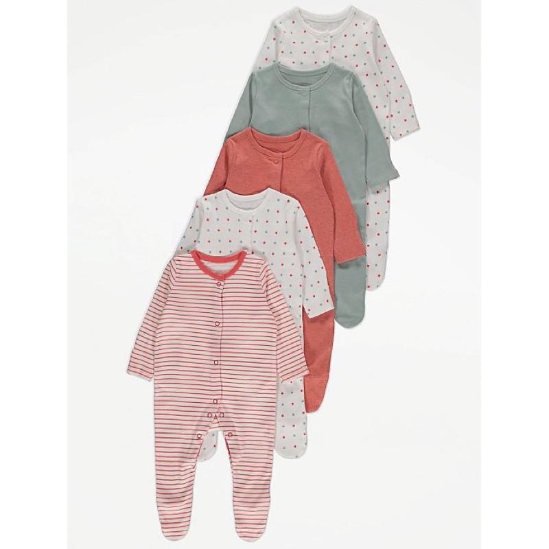 Combo 3 chiếc sleepsuit George chất cotton mềm mát