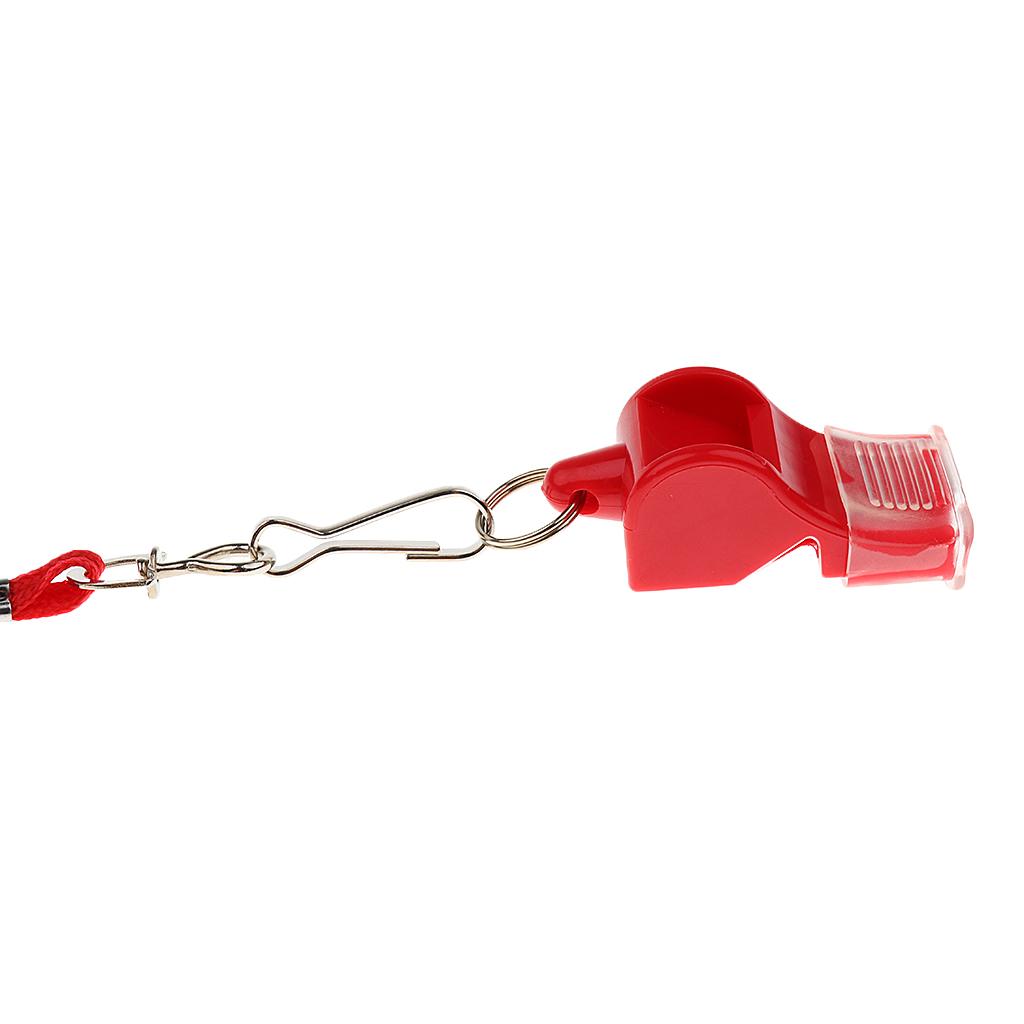 2xSoccer Referee Whistle Team Sports / Survival Camping Hiking Rescue Red