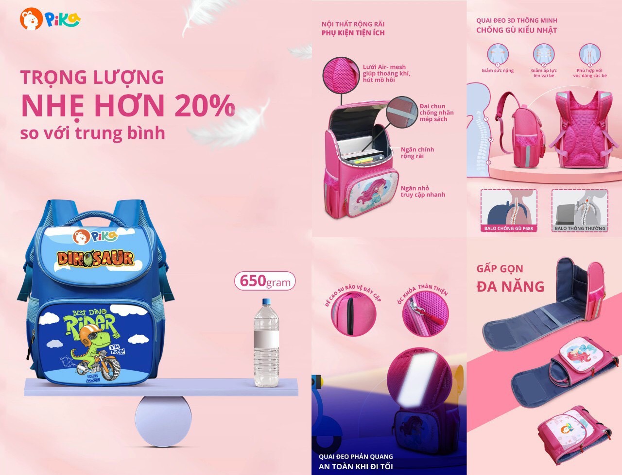 BALO TRẺ EM CHỐNG GÙ PIKA P688- P689