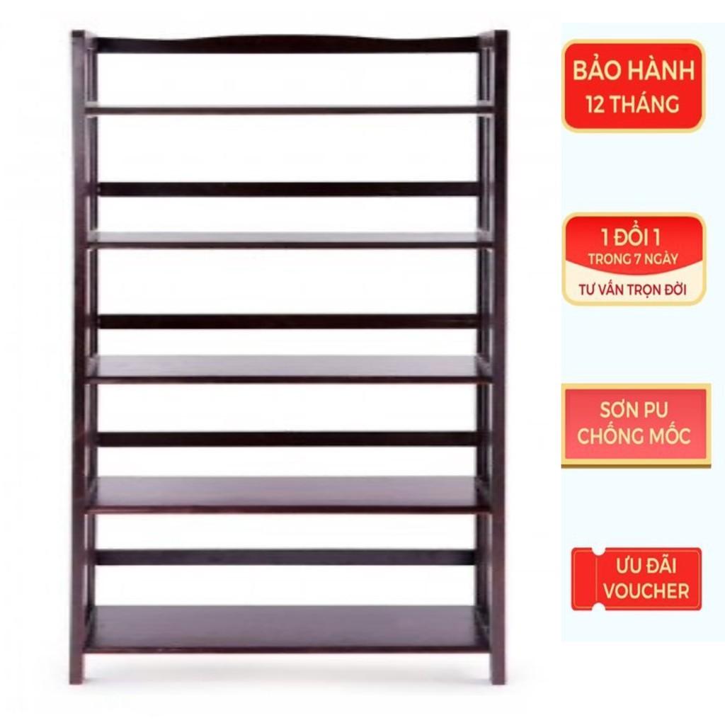 Kệ Sách Gỗ Tự Nhiên 5 Tầng Rộng 100Cm Tăng Đưa-Dễ Lắp Ráp-Kệ Đa Năng Tiện Lợi