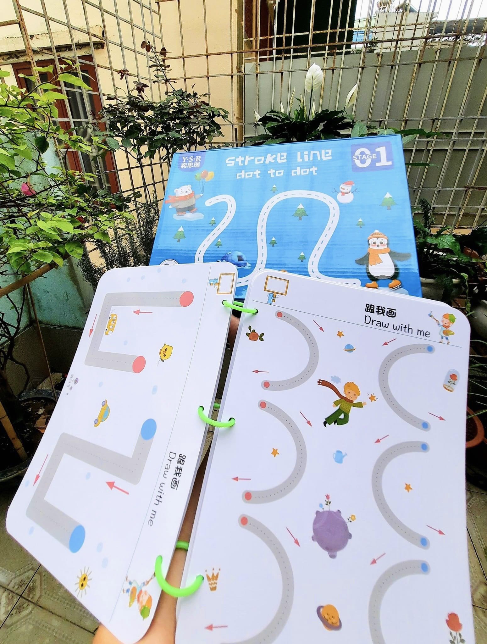 Đồ chơi giáo dục sớm Montessori Baostore vẽ và xóa được cho bé, chất liệu cao cấp, giáo dục sớm cho trẻ từ 1+