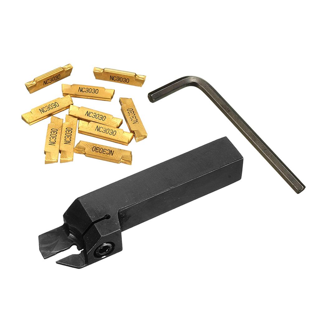 Turning Tool Holder Holder Boring Bar + Carbide Inserts + Wrench CNC Lathe Turning Tool, MGEHR1616-2