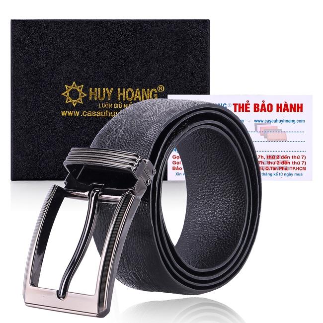 HP4421-22-23-24 - Thắt lưng nam da đà điểu Huy Hoàng 4P đầu kim màu đen, nâu đất, vàng, nâu đỏ