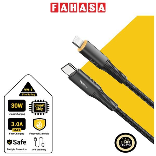 Cáp Sạc Nhanh Thông Minh Tự Ngắt Pisen Pro - Fox Intelligent PowerOff Lightning USB-C 1.2m