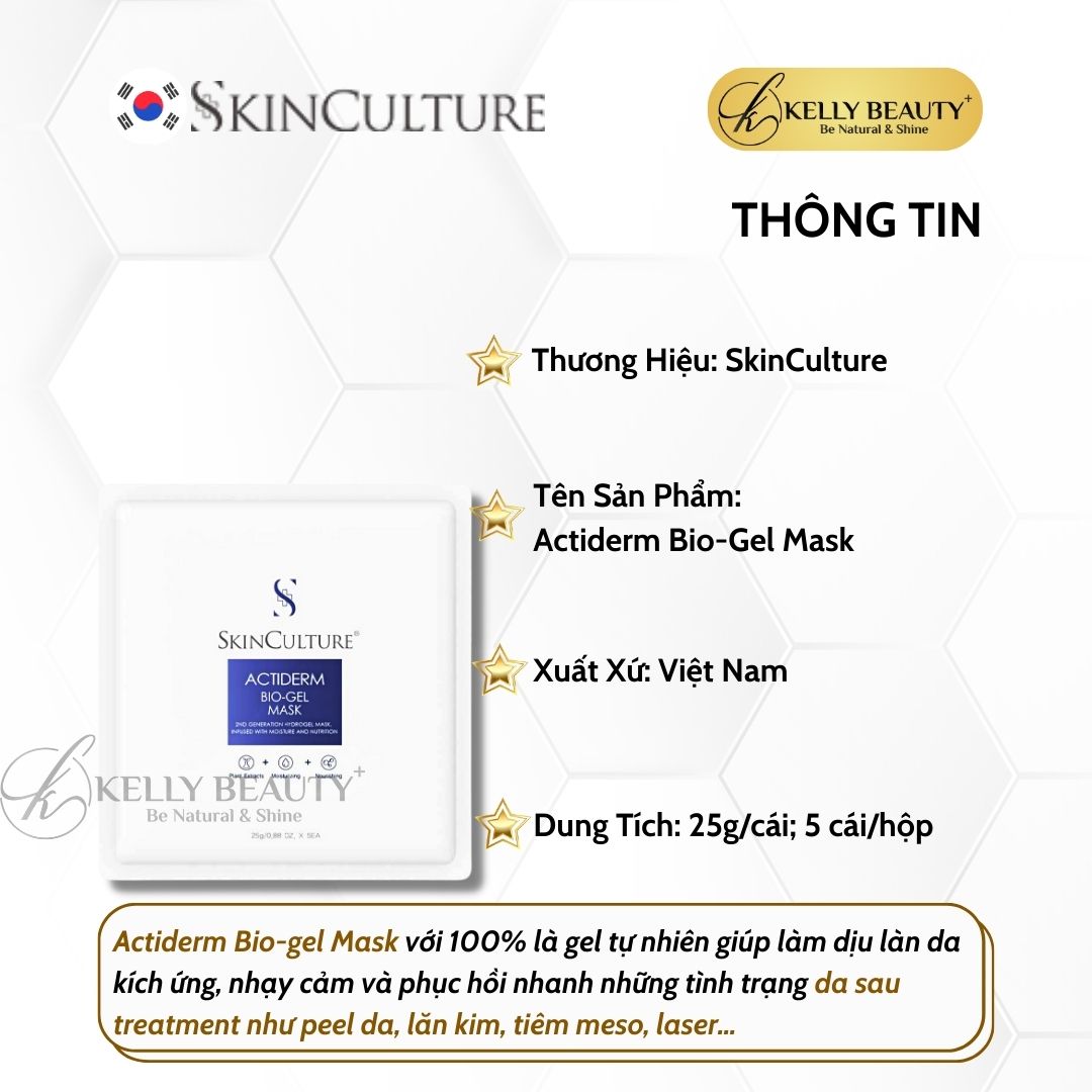 Actiderm Bio-Gel Mask Skinculture - Mặt Nạ Sinh Học Phục Hồi Làn Da Sau Treatment | Kelly Beauty