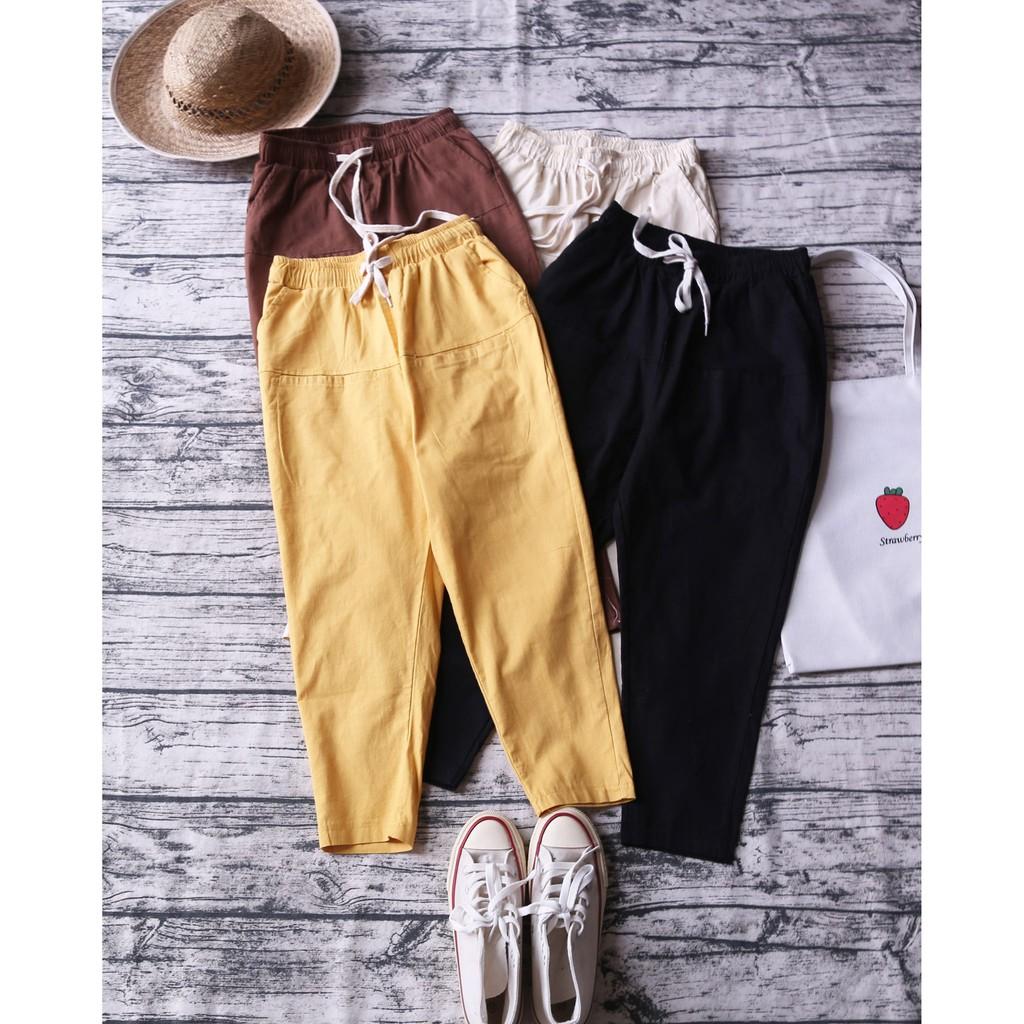 QUẦN BAGGY THÔ ĐŨI CẠP CHUN CÓ TÚI