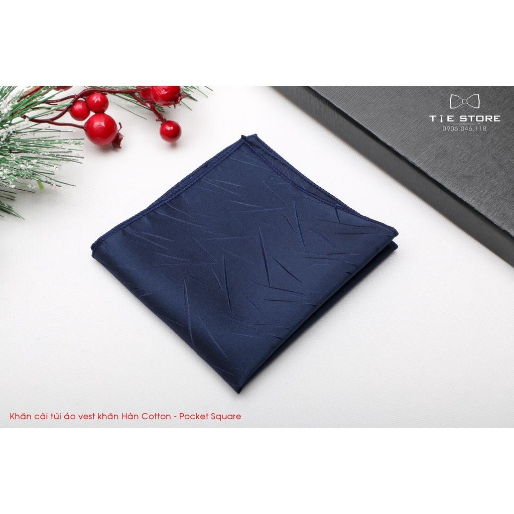 Khăn Cài Túi Áo Vest - Pocket Square, phụ kiện lịch lãm, đen kẻ tăm