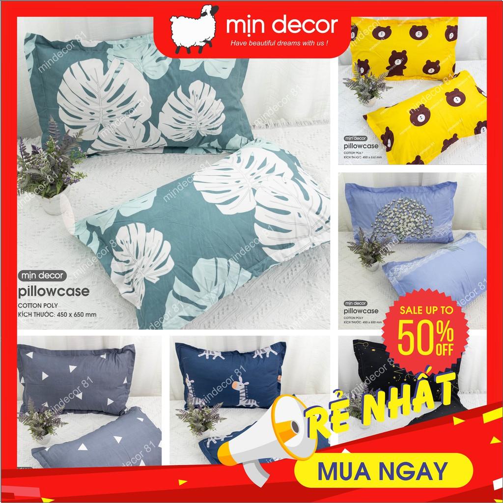 Đôi Vỏ Gối Vỏ Gối Nằm Cotton 45x65 - Thiết Kế Mịn Decor