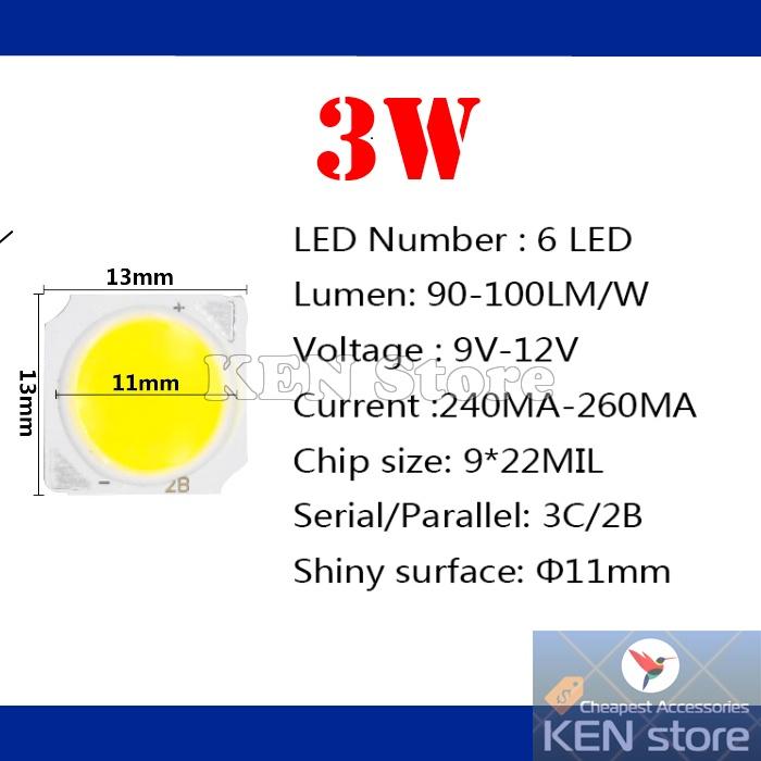 Bóng led 3W 5W 7W 10W vuông 13mm