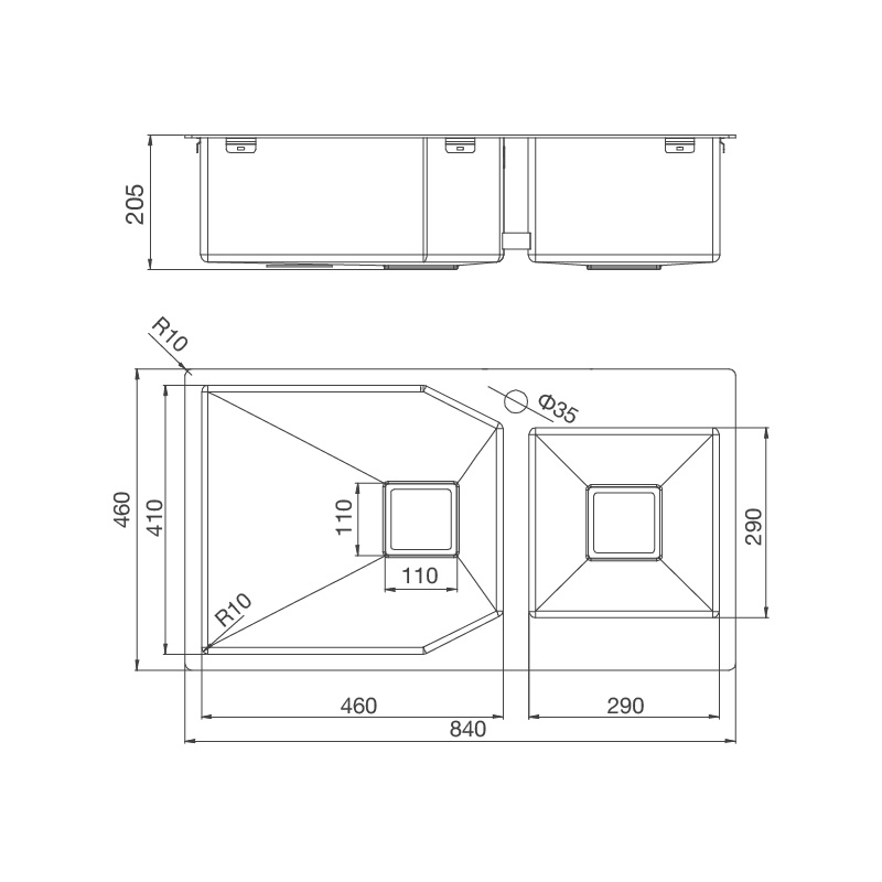 Chậu rửa chén Malloca MS 610T - Hàng Chính Hãng