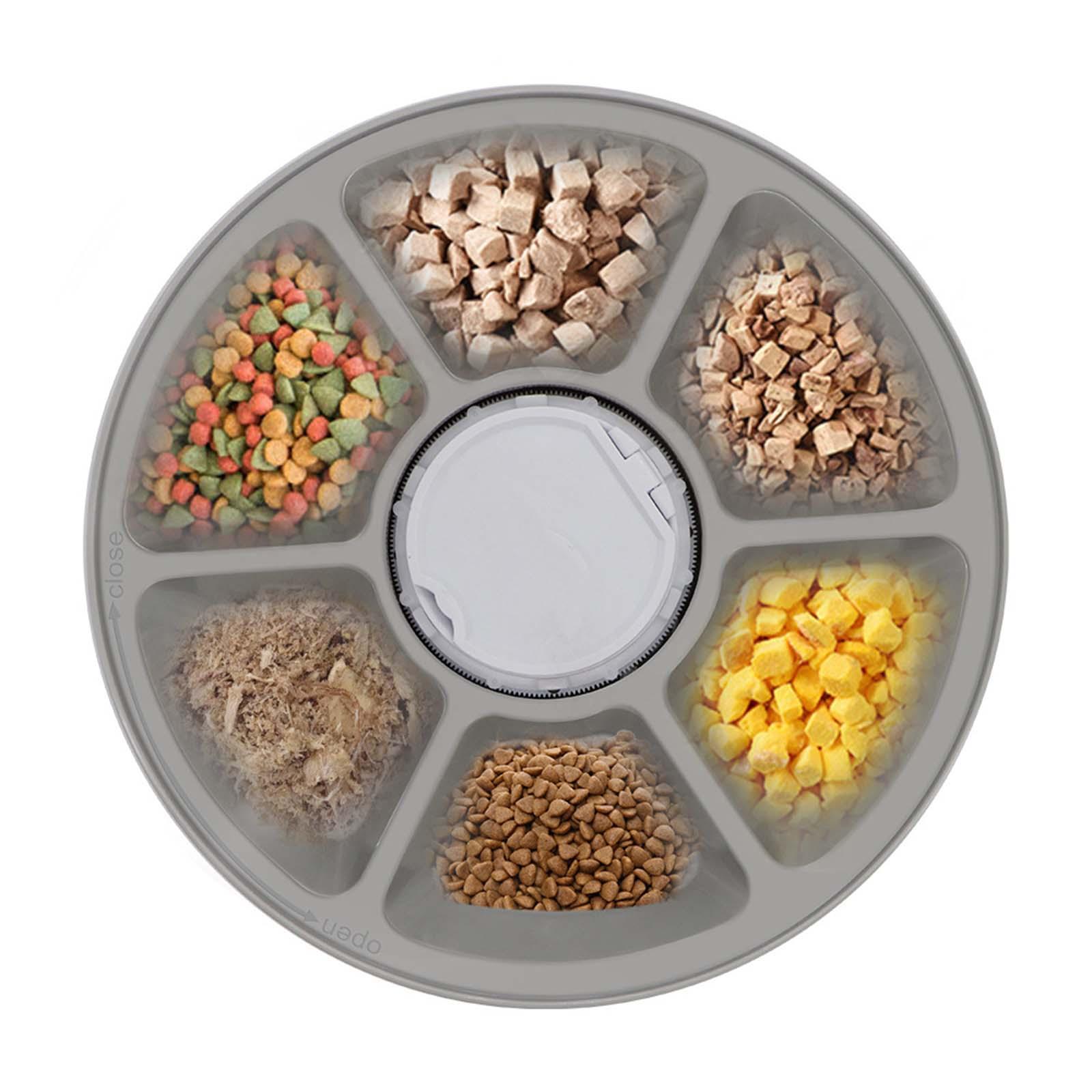 Automatic Pet Feeder 6 Meals 6 Grids Timed Cat Feeder Smart Food Dispenser