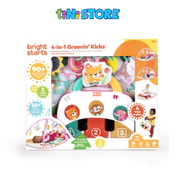 tiNiStore-Đồ chơi thảm nằm chơi họa tiết hoa lá 4 trong 1 Bright Starts 12829