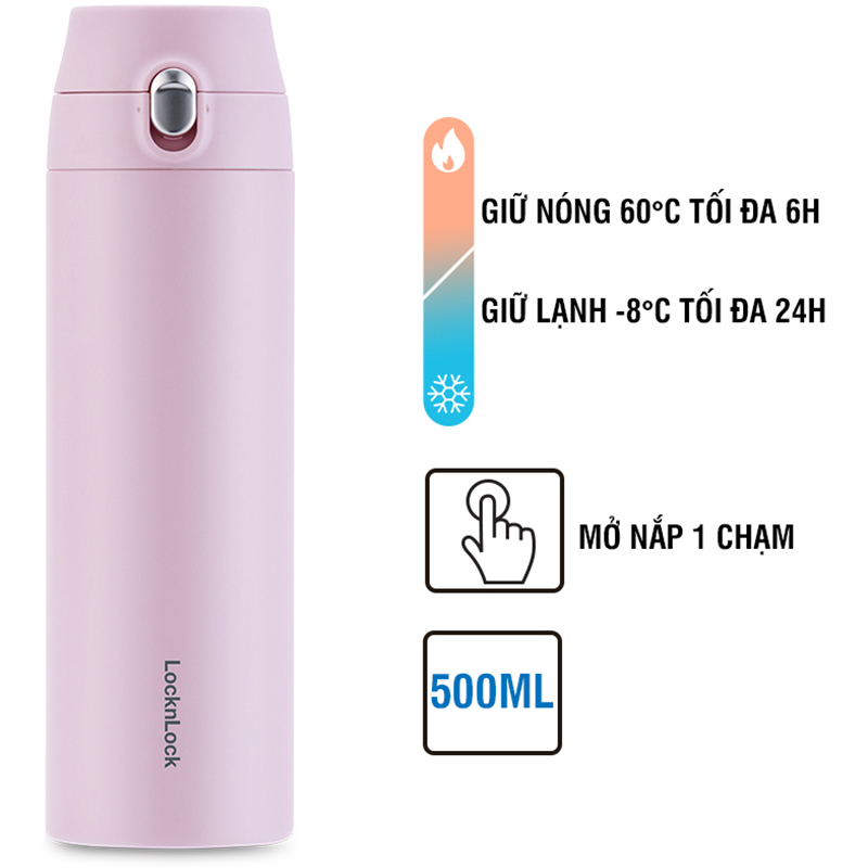 Bình Giữ Nhiệt LocknLock Featherlight One-touch Tumbler LHC3257 500ml