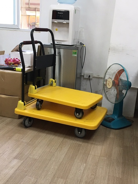 Xe đẩy hàng 4 bánh gấp gọn tải 300kg