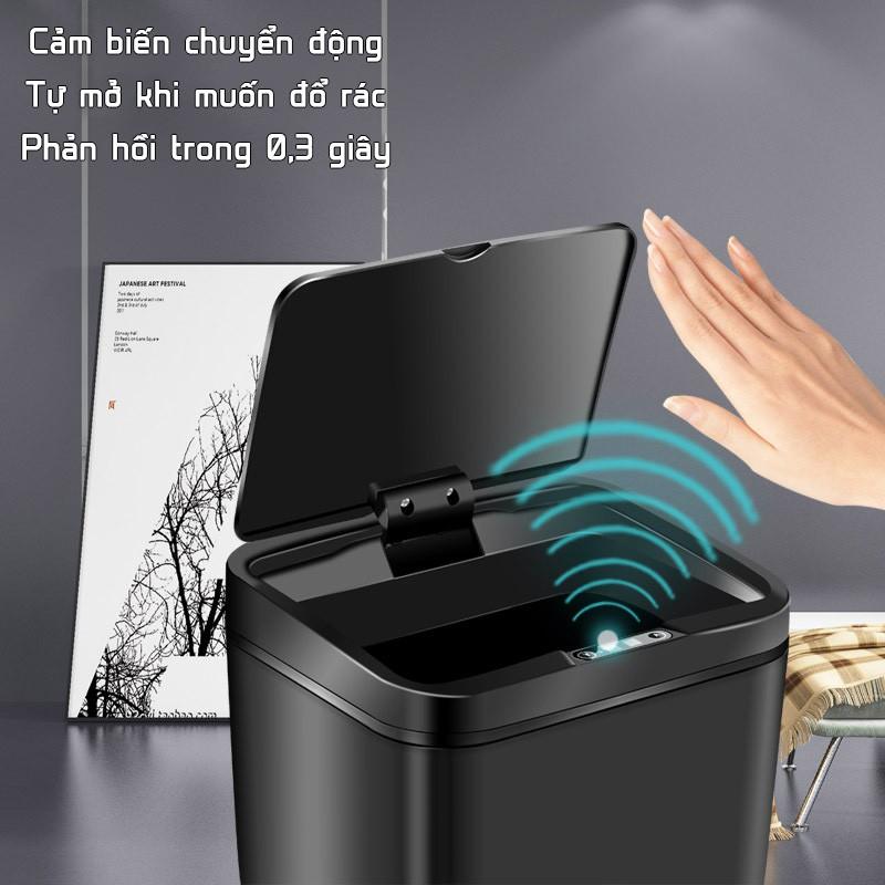 Thùng đựng rác thông minh 15 lít Jinxiu K123 tự động đóng mở sạch sẽ sang trọng vệ sinh 3 màu sang trọng- BH 1 đổi 1