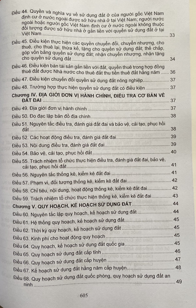Luật đất đai ( sửa đổi, bổ sung năm 2024 ) và các văn bản hướng dẫn thi hành