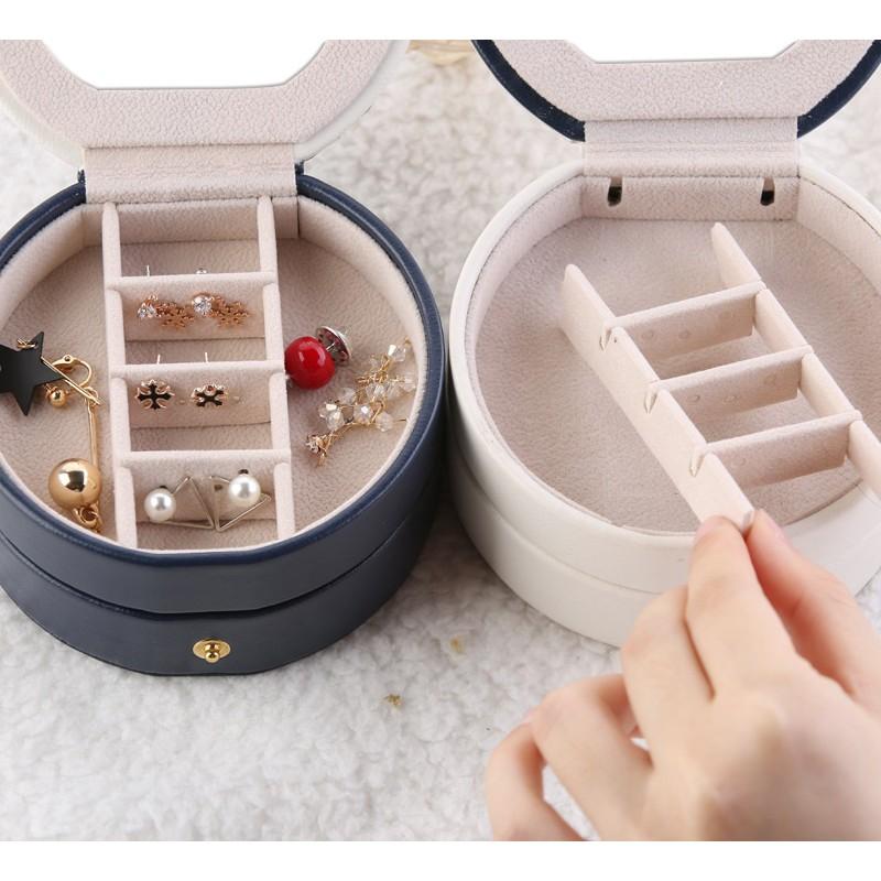 Hộp đựng trang sức 2 tầng có gương